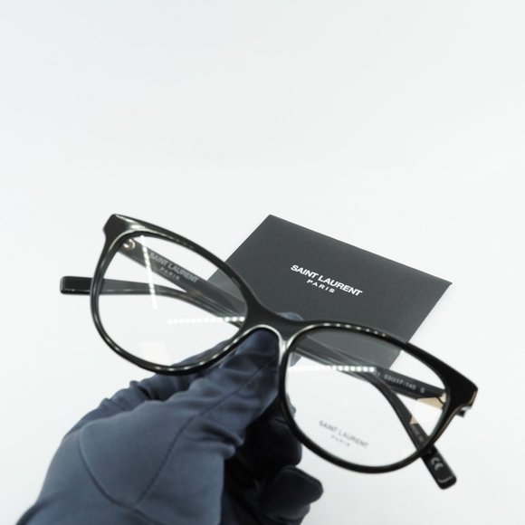 💯 NEW SAINT LAURENT SL504 001 WOMENS BLACK EYEGLASSES - Picture 3 of 11